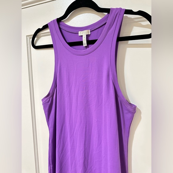 Leith purple midi dress stretch sleeveless Racerback - Picture 2 of 11